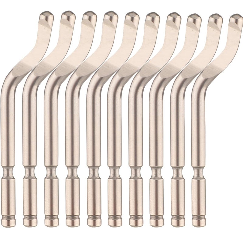 Askwhy 10PCS Cobalt Deburring Blades BS1018 S100 - High-Speed Steel Burr Removal Tool for Metal, Stainless Steel, Copper, Aluminum, Plastic, and High-Hardness Materials - Image 1